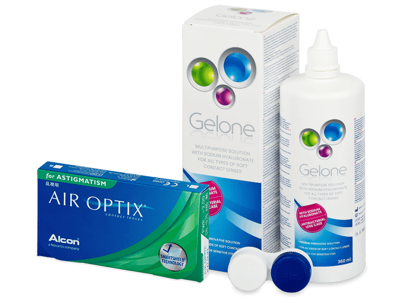 Air Optix for Astigmatism (6 lenses) + Gelone Solution 360 ml