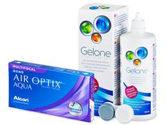 Air Optix Aqua Multifocal (6 lenses) + Gelone Solution 360 ml