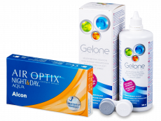 Air Optix Night and Day Aqua (6 lenses) + Gelone Solution 360 ml