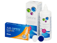 Air Optix Night and Day Aqua (6 lenses) + Gelone Solution 360 ml
