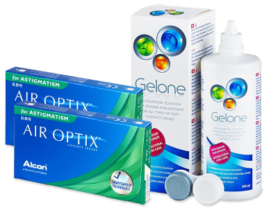 Air Optix for Astigmatism (2x3 lenses) + Gelone Solution 360 ml