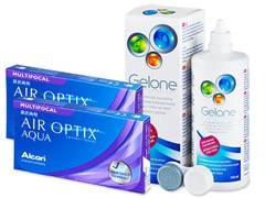 Air Optix Aqua Multifocal (2x3 lenses) + Gelone Solution 360 ml