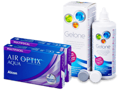 Air Optix Aqua Multifocal (2x3 lenses) + Gelone Solution 360 ml