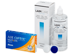 Air Optix Night and Day Aqua (6 lenses) + Laim Care Solution 400 ml