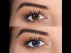 Blue contact lenses - natural effect - power - Air Optix (2 monthly coloured lenses)