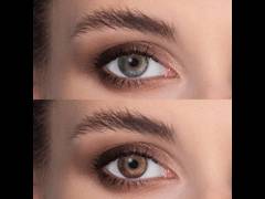 Brown contact lenses - natural effect - power - Air Optix (2 monthly coloured lenses)