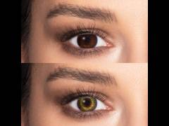 Gemstone Green contact lenses - natural effect - power - Air Optix (2 monthly coloured lenses)