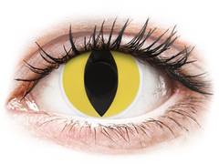 Yellow Cat Eye contact lenses - ColourVue Crazy (2 coloured lenses)