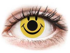 Yellow Smiley contact lenses - ColourVue Crazy (2 coloured lenses)