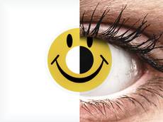 Yellow Smiley contact lenses - ColourVue Crazy (2 coloured lenses)
