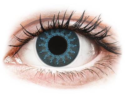 Solar Blue contact lenses - power - ColourVue Crazy