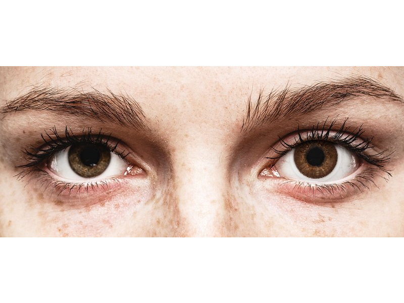 Brown contact lenses - power - TopVue Color (2 monthly coloured lenses)