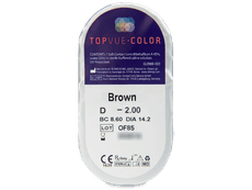 Brown contact lenses - power - TopVue Color (2 monthly coloured lenses)