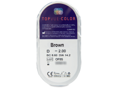 Brown contact lenses - power - TopVue Color (2 monthly coloured lenses)