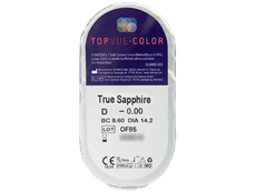 Blue True Sapphire contact lenses - TopVue Color (2 monthly coloured lenses)