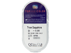 Blue True Sapphire contact lenses - TopVue Color (2 monthly coloured lenses)