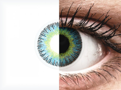 Yellow Blue Fusion contact lenses - power - ColourVue (2 coloured lenses)