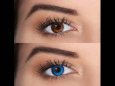 Brilliant Blue contact lenses - FreshLook ColorBlends - Power (2 monthly coloured lenses)