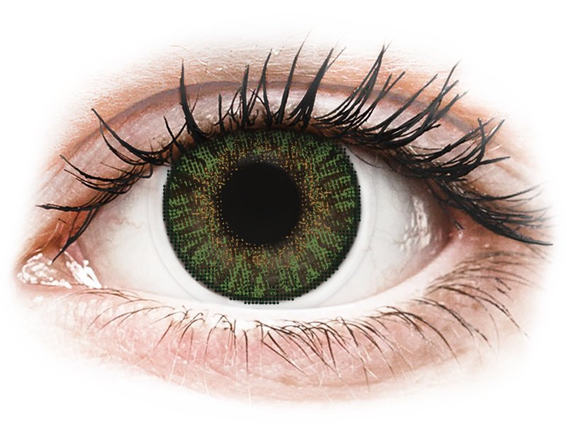 Gemstone Green contact lenses - FreshLook ColorBlends - Power (2 monthly coloured lenses)