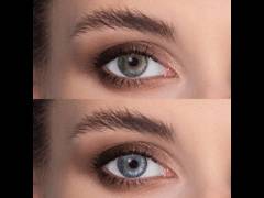 Sterling Gray contact lenses - FreshLook ColorBlends - Power (2 monthly coloured lenses)