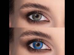 True Sapphire contact lenses - FreshLook ColorBlends - Power (2 monthly coloured lenses)