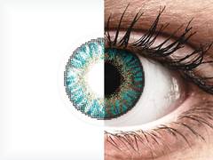 Turquoise contact lenses - FreshLook ColorBlends - Power (2 monthly coloured lenses)