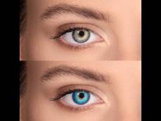 Brilliant Blue contact lenses - natural effect - power - Air Optix (2 monthly coloured lenses)