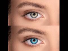 Brilliant Blue contact lenses - natural effect - power - Air Optix (2 monthly coloured lenses)