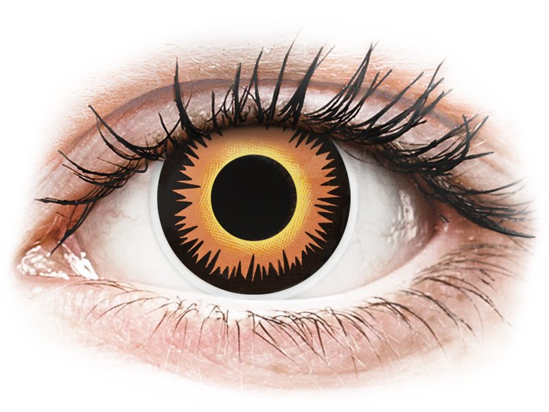 Orange Werewolf contact lenses - ColourVue Crazy (2 daily coloured lenses)