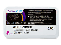 White Zombie contact lenses - ColourVue Crazy (2 daily coloured lenses)