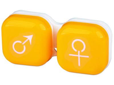 Lens Case man & woman - yellow 