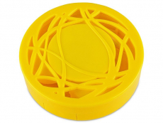 Lens Case with mirror - yellow ornament 