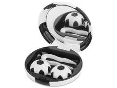 Lens Case with mirror Football - black