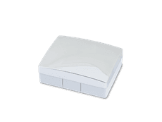Lens Case with mirror Elegant  - silver 