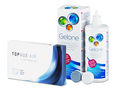 TopVue Air (6 lenses) + Gelone Solution 360 ml