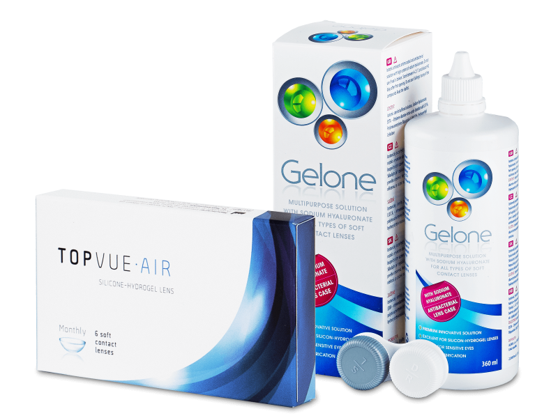 TopVue Air (6 lenses) + Gelone Solution 360 ml