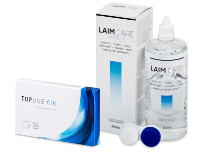 TopVue Air (6 lenses) + LAIM-CARE Solution 400 ml