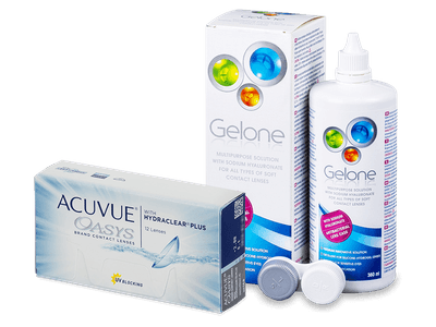 Acuvue Oasys (12 lenses) + Gelone Solution 360 ml