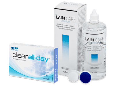 Clear All-Day (6 lenses) + Laim Care Solution 400 ml