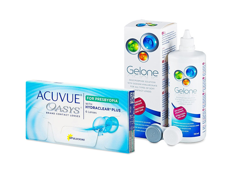 Acuvue Oasys for Presbyopia (6 lenses) + Gelone Solution 360 ml