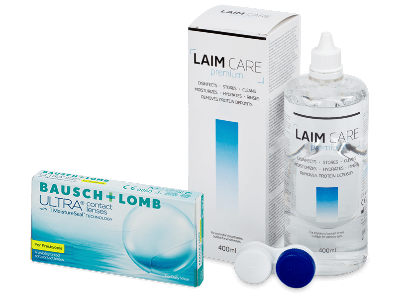 Bausch + Lomb ULTRA for Presbyopia (6 lenses) + Laim-Care Solution 400 ml