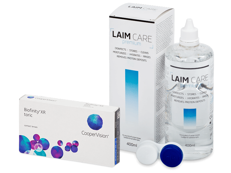 Biofinity XR Toric (3 lenses) + Laim-Care Solution 400 ml