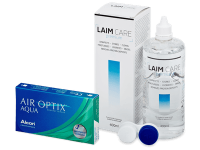 Air Optix Aqua (6 lenses) + Laim Care Solution 400 ml