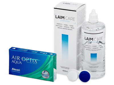 Air Optix Aqua (6 lenses) + Laim Care Solution 400 ml