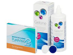 PureVision 2 for Astigmatism (3 lenses) + Gelone Solution 360 ml