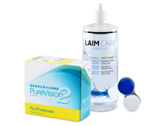 PureVision 2 for Presbyopia (6 lenses) + Laim-Care Solution 400 ml