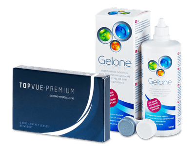 TopVue Premium (6 lenses) + Gelone Solution 360 ml