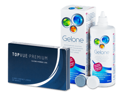 TopVue Premium (6 lenses) + Gelone Solution 360 ml