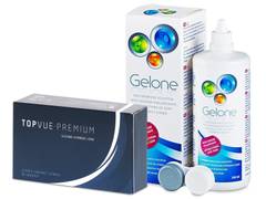 TopVue Premium (12 lenses) + Gelone Solution 360 ml