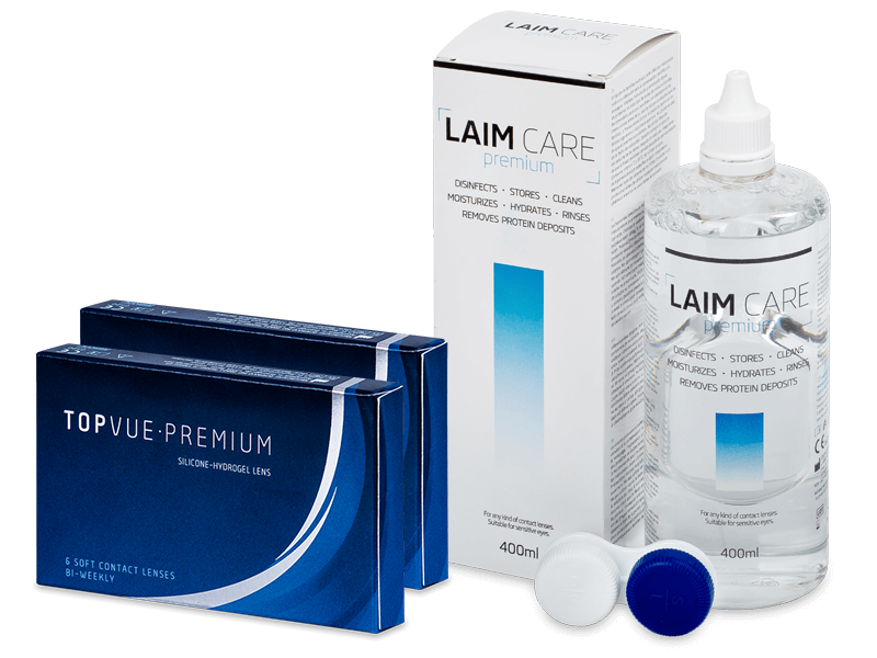 TopVue Premium (12 lenses) + Laim-Care Solution 400 ml